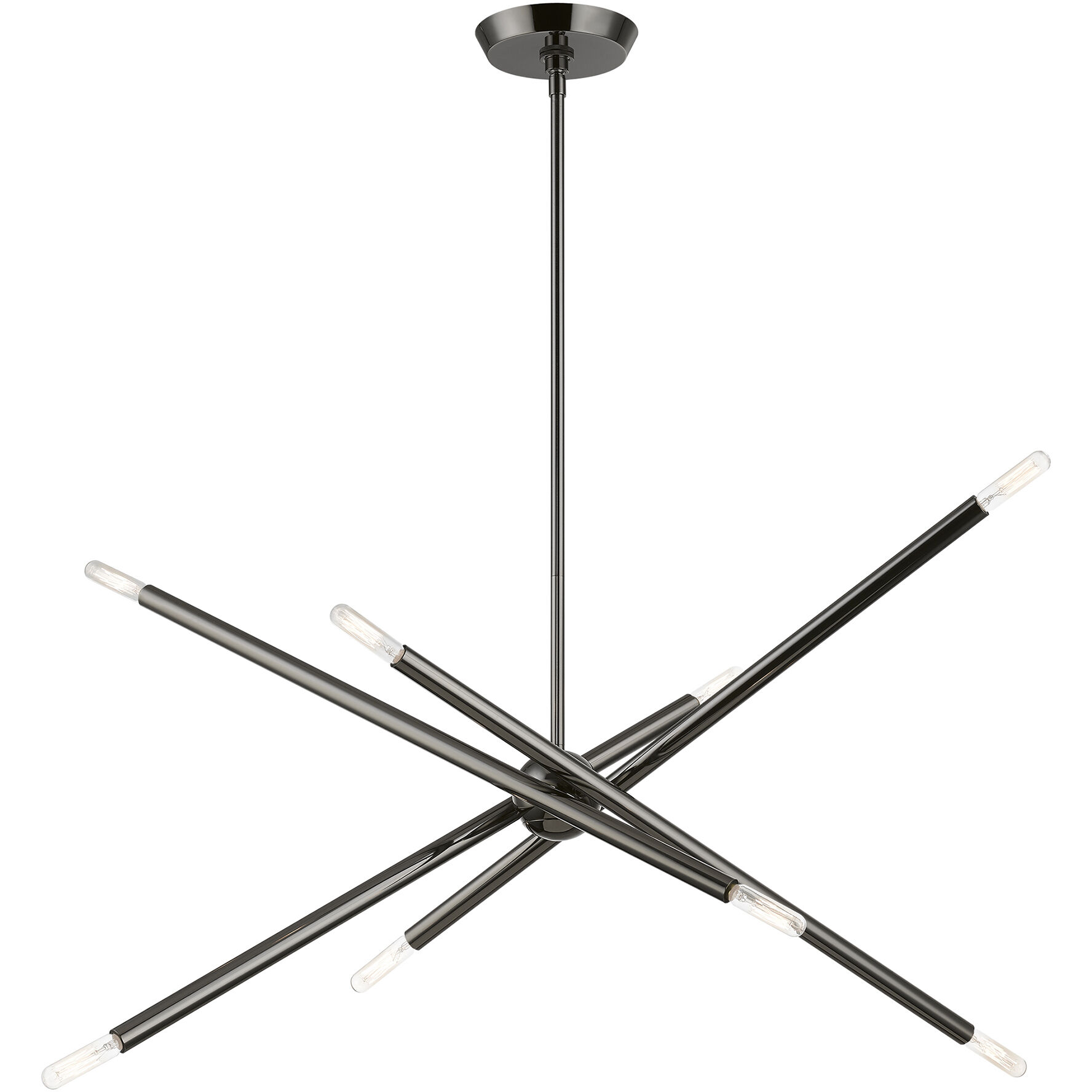 Soho 8 Light 32 inch Black Chrome Linear Chandelier Ceiling Light