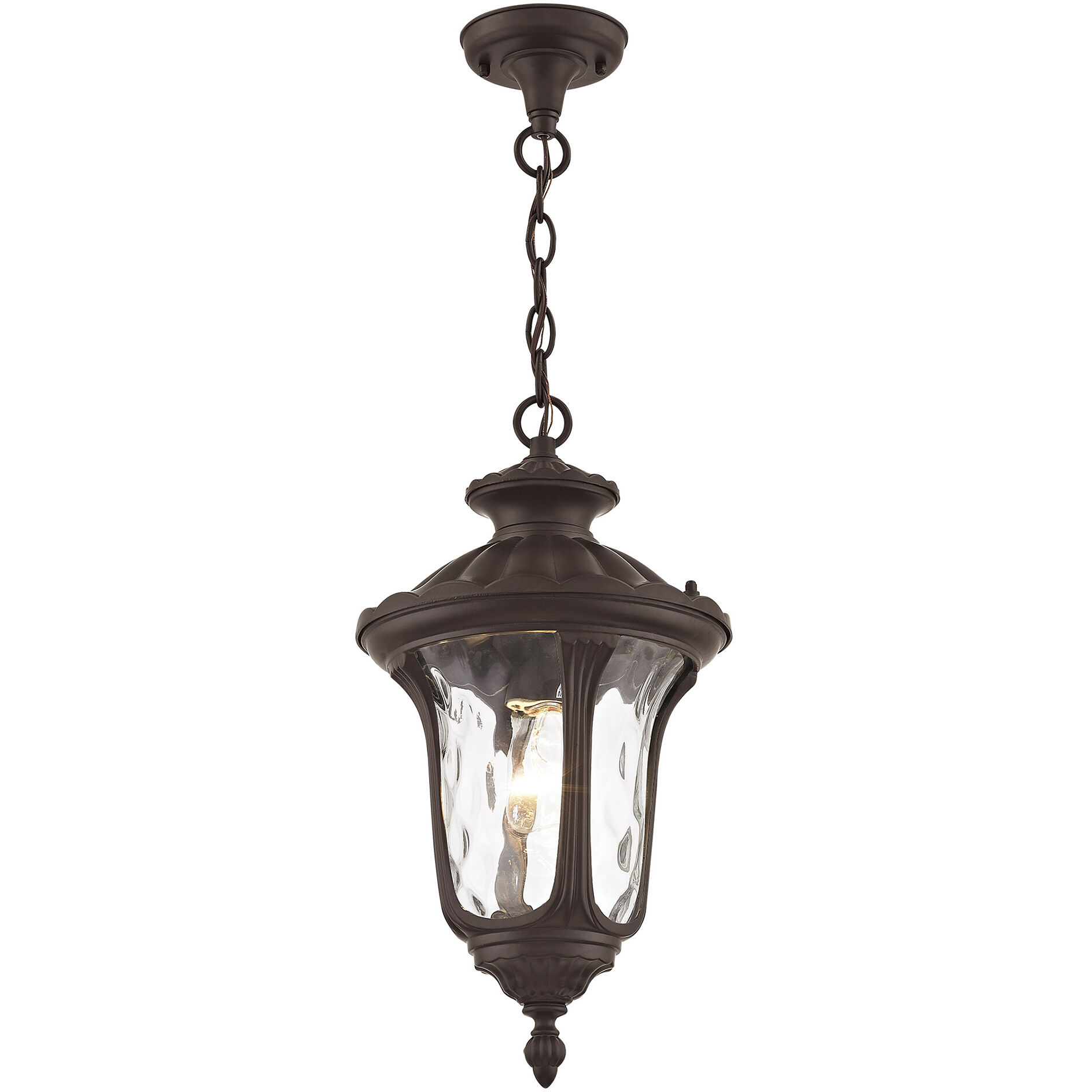 Oxford 1 Light 9.5 inch Bronze Outdoor Pendant Lantern