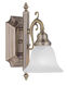 French Regency 1 Light 6 inch Antique Brass Bath Vanity Wall Light