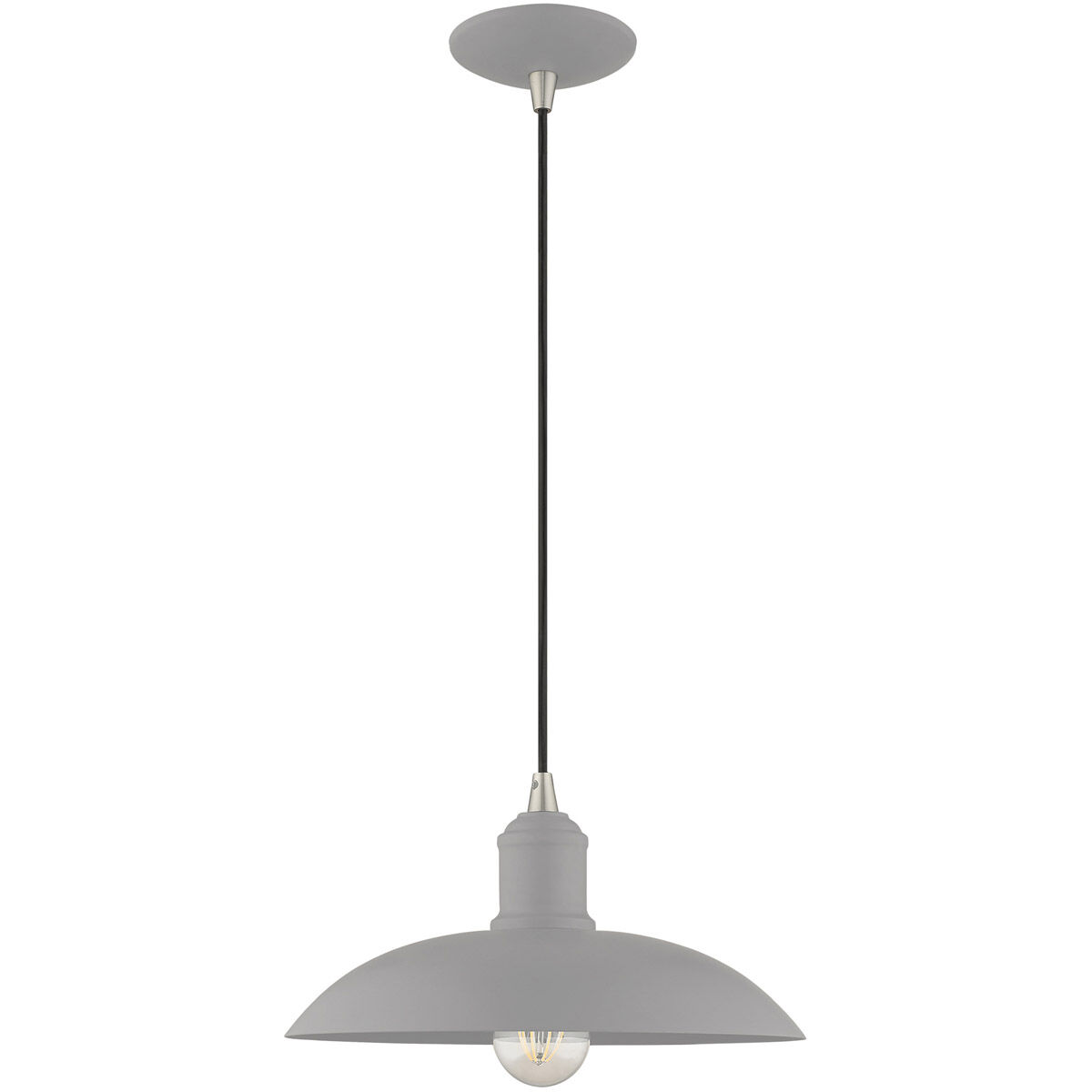 Allison 1 Light 12.5 inch Nordic Gray Mini Pendant Ceiling Light