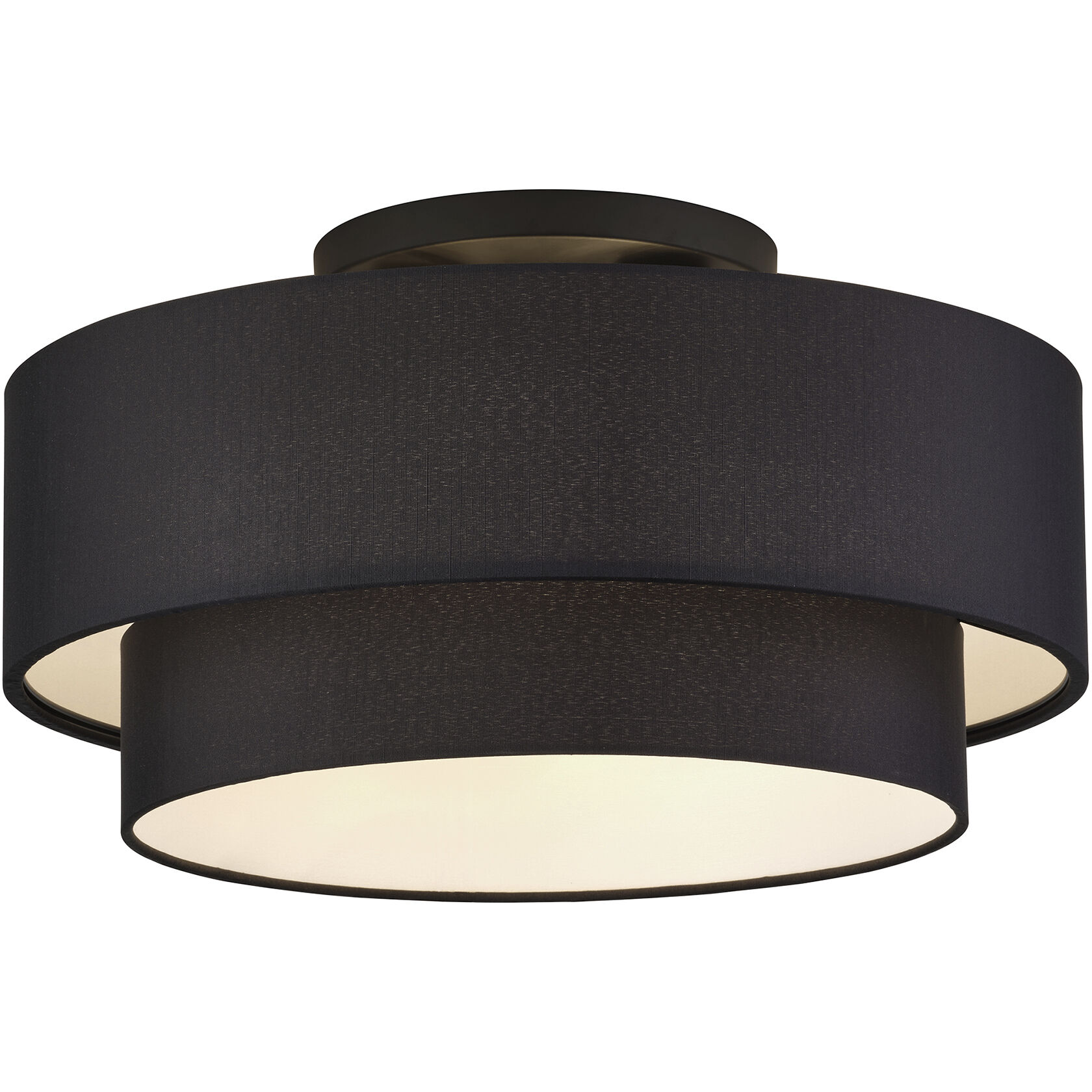 Bainbridge 3 Light 18 inch Black Semi Flush Mount Ceiling Light, Large