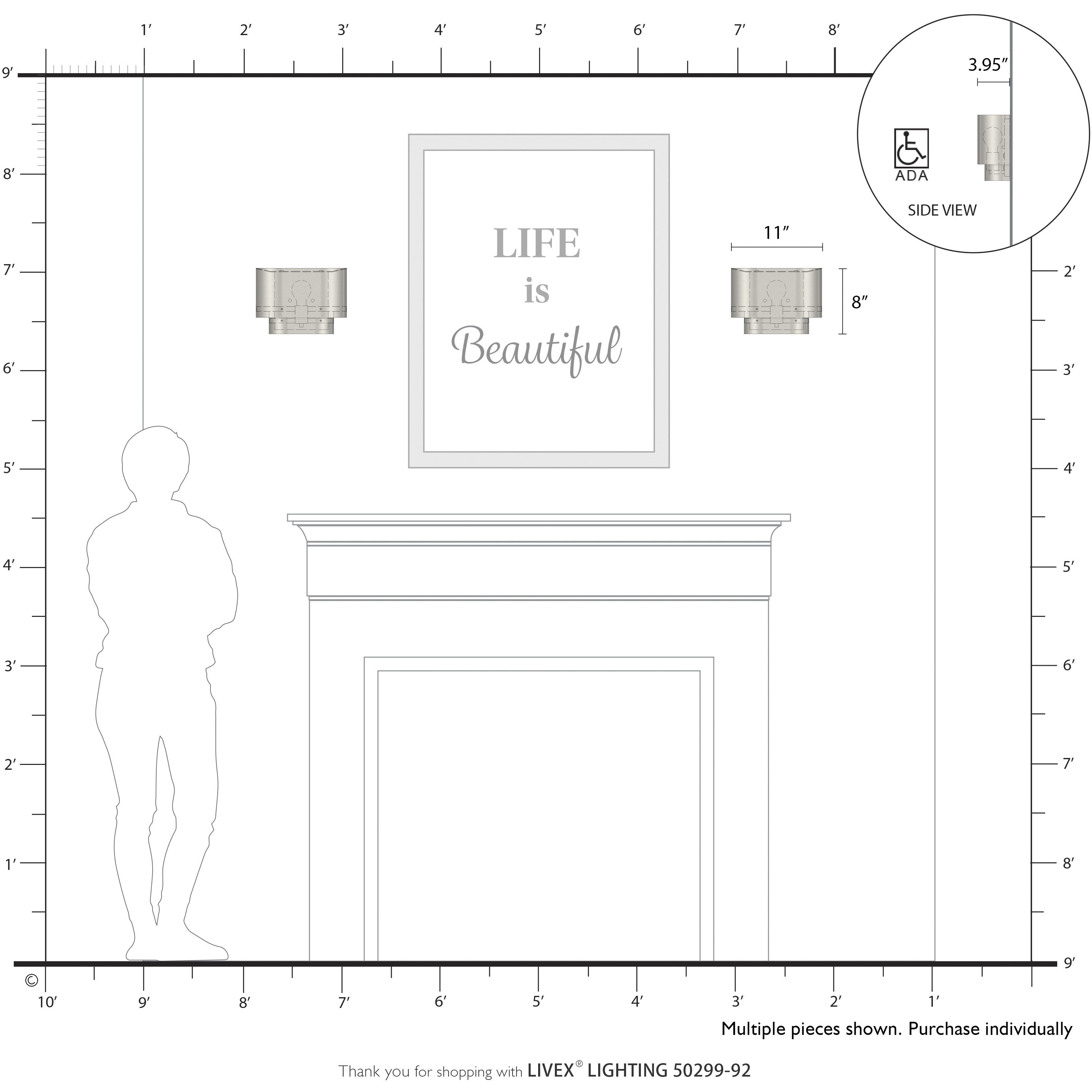 Springview 1 Light 11 inch English Bronze ADA Wall Sconce Wall Light