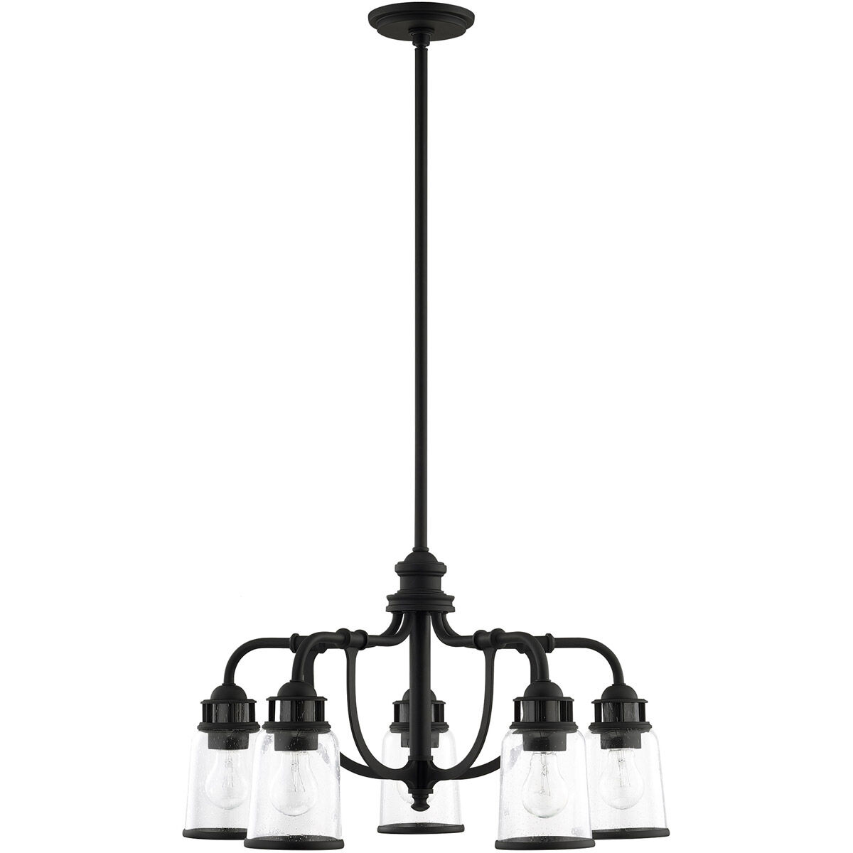 Lawrenceville 5 Light 24 inch Black Chandelier Ceiling Light