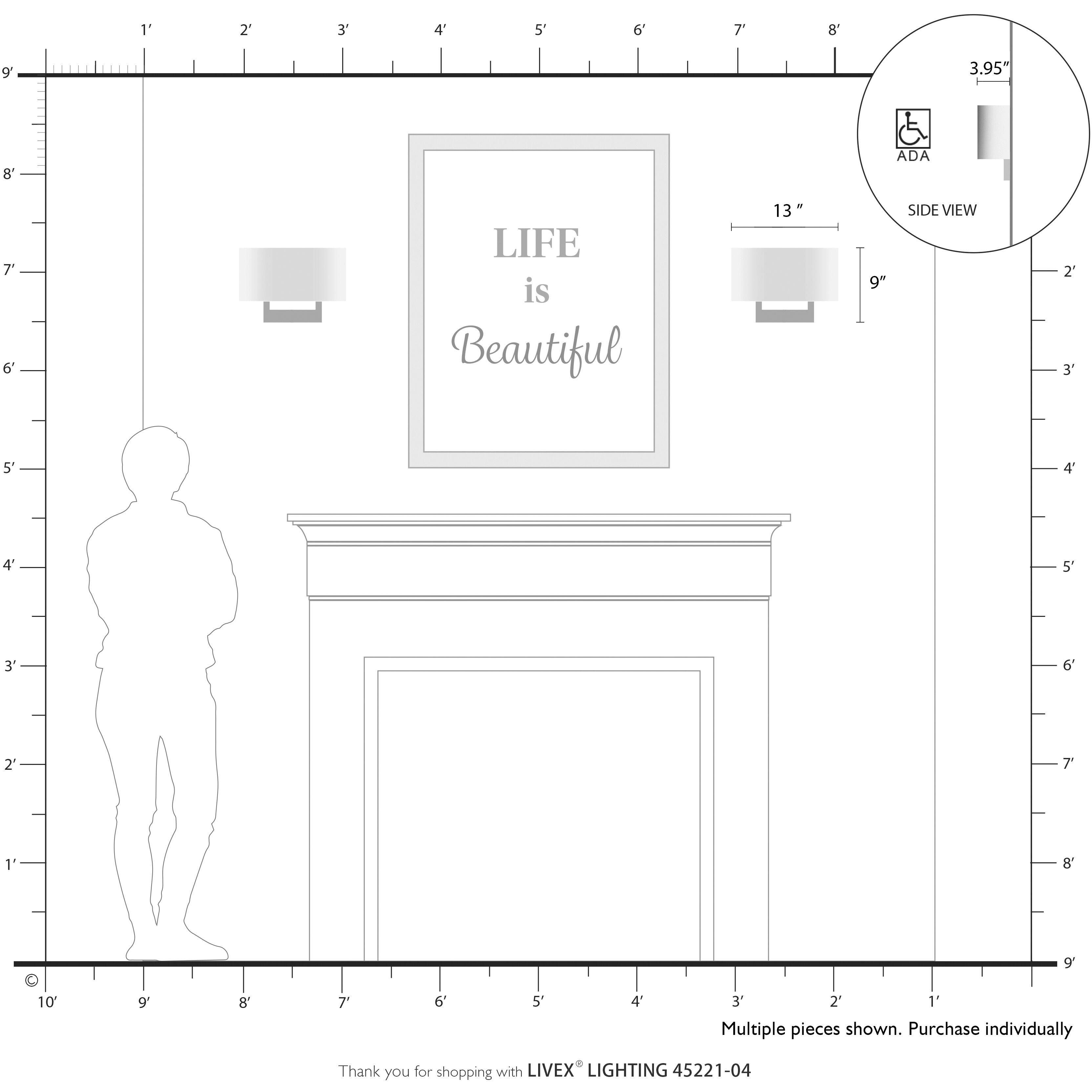 Allison Wall Sconce Wall Light in Black, Medium