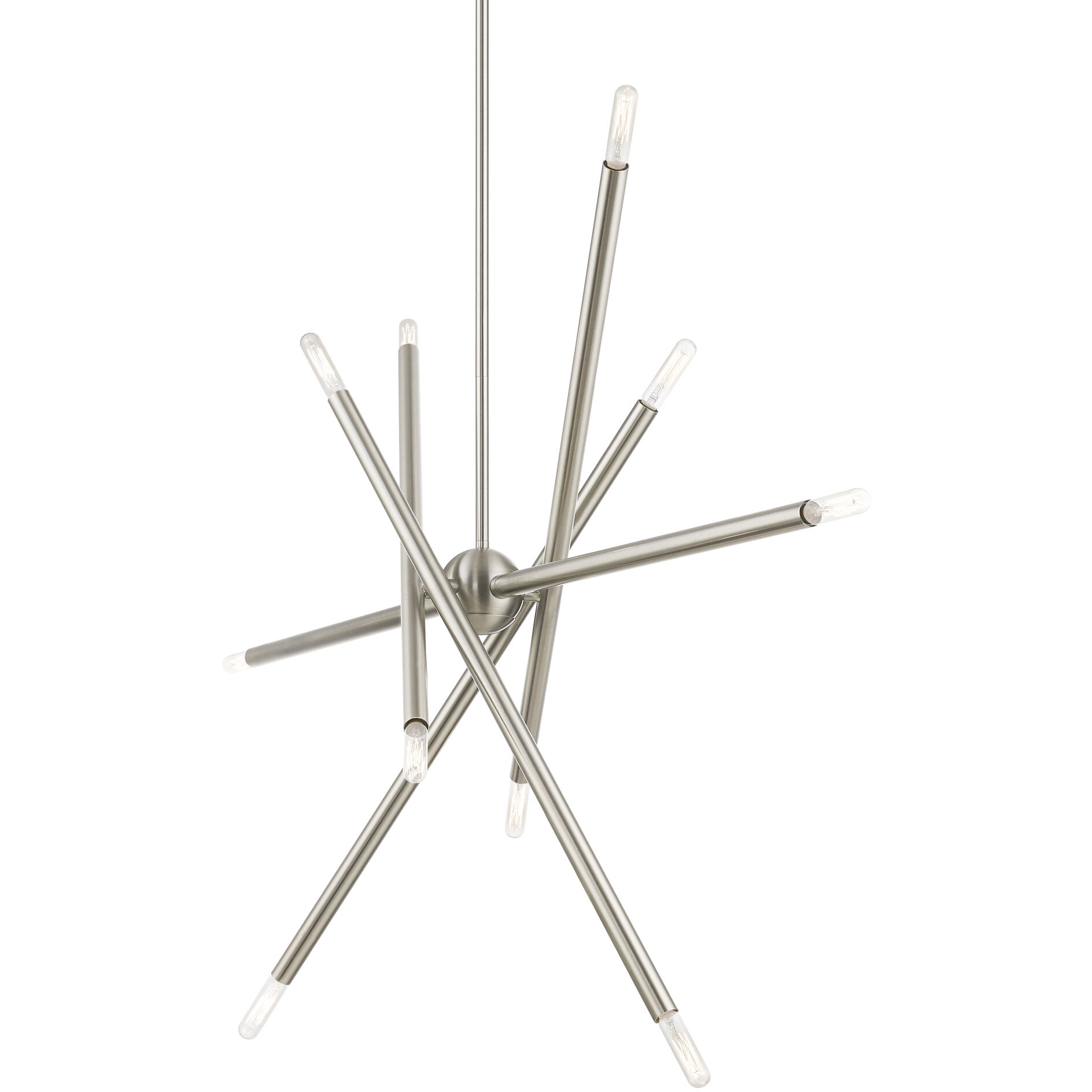 Soho Linear Chandelier Ceiling Light in Brushed Nickel