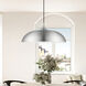 Amador 1 Light 18 inch Brushed Aluminum with Polished Chrome Accents Pendant Ceiling Light