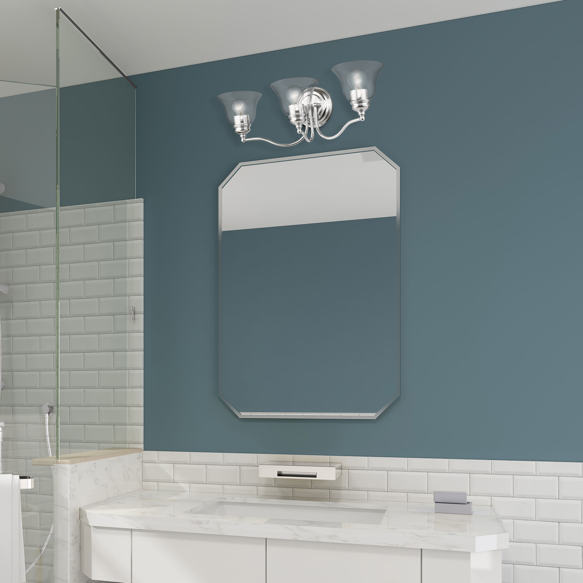 Moreland 3 Light 24 inch Polished Chrome Vanity Sconce Wall Light