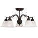 Essex 5 Light 24 inch Bronze Convertible Dinette Chandelier/Ceiling Mount Ceiling Light