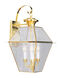 Westover 3 Light 23.25 inch Polished Brass Outdoor Wall Lantern