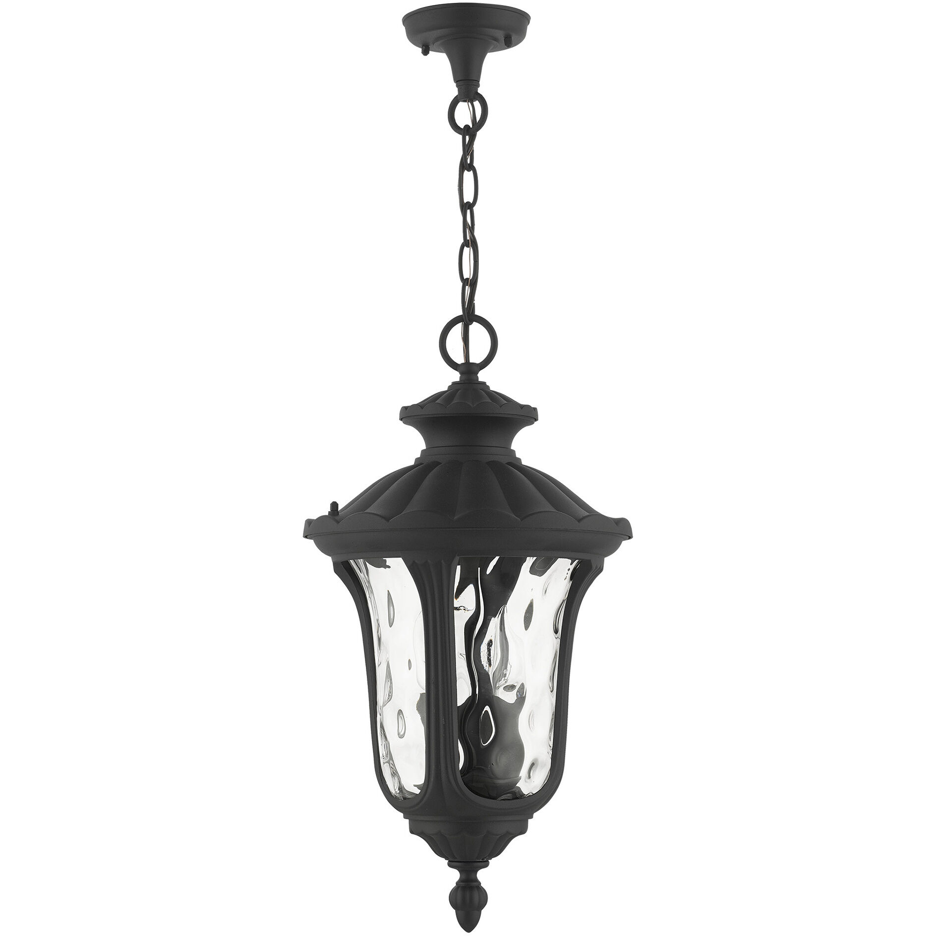 Oxford 3 Light 11 inch Textured Black Outdoor Pendant Lantern