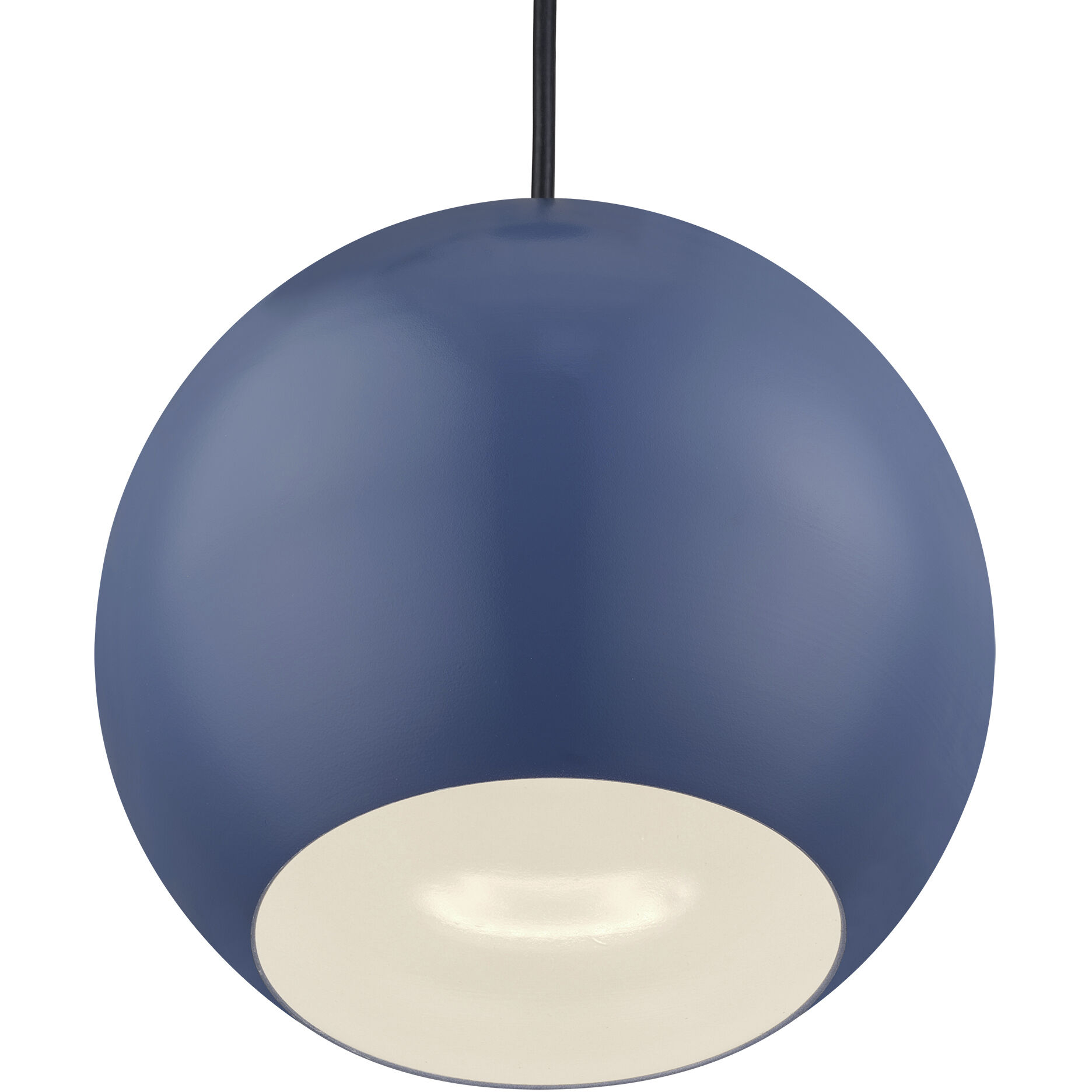 Kuppola 9.25 inch Ocean Blue with Brushed Nickel Accents Pendant Ceiling Light, Globe