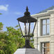 Adams 3 Light 26.75 inch Black with Brushed Nickel Finish Cluster Outdoor Large Post Top Lantern