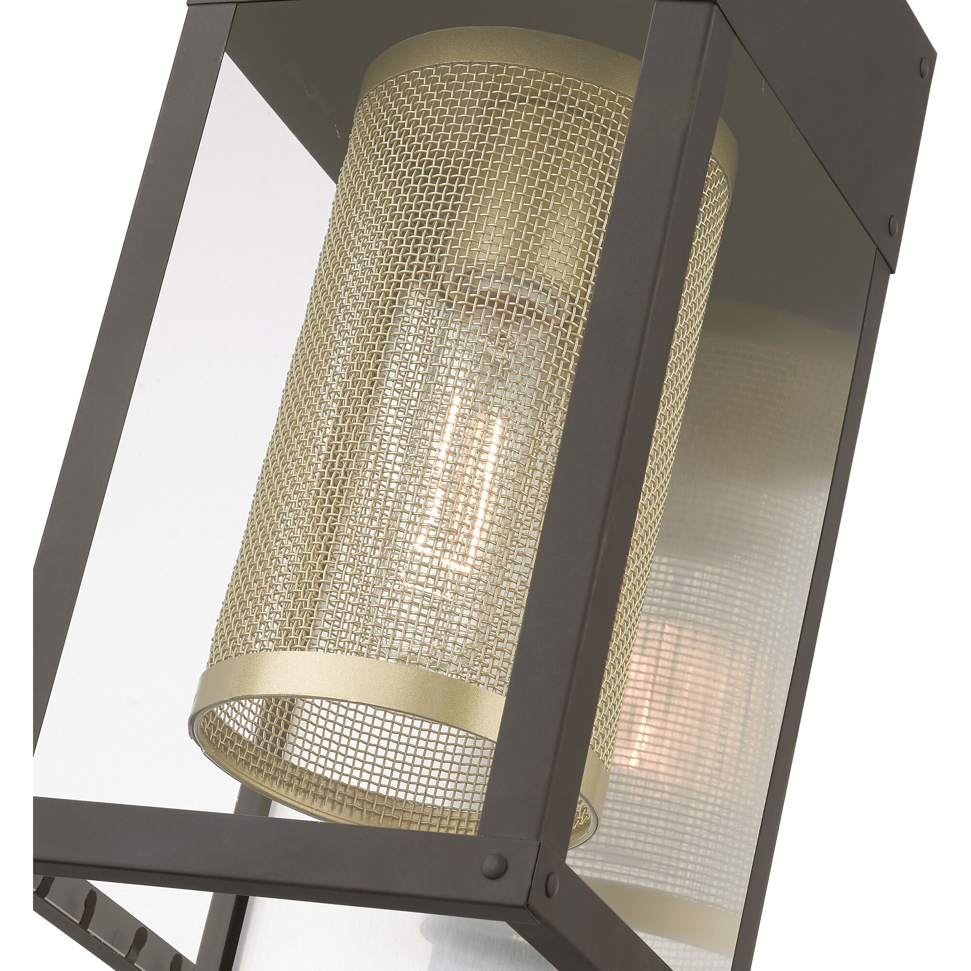 Franklin 1 Light 12 inch Bronze with Soft Gold Candle Outdoor Wall Lantern