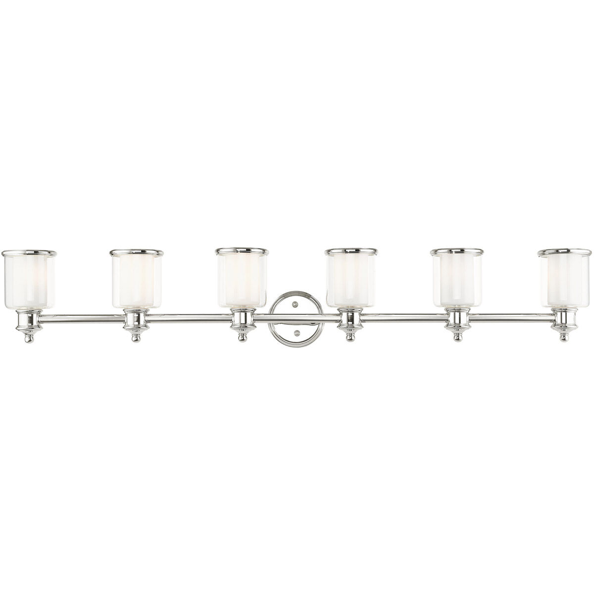 Middlebush 6 Light 55 inch Polished Nickel Vanity Sconce Wall Light