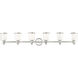 Middlebush 6 Light 55 inch Polished Nickel Vanity Sconce Wall Light