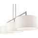 Meridian 3 Light 51 inch Brushed Nickel Linear Chandelier Ceiling Light