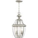 Monterey 2 Light 11 inch Brushed Nickel Outdoor Pendant Lantern