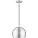 Allison 1 Light 10 inch Brushed Aluminum Mini Pendant Ceiling Light