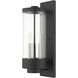 Hillcrest 3 Light 20.5 inch Textured Black Outdoor Wall Lantern