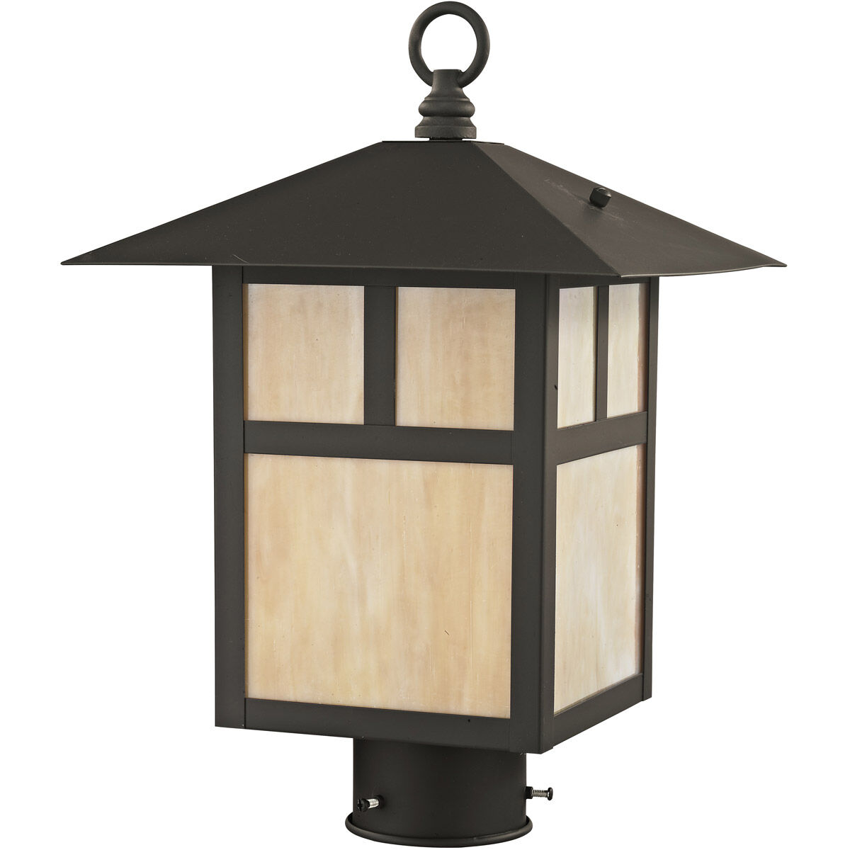 Montclair Mission 1 Light 15 inch Bronze Outdoor Post Top Lantern 
