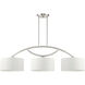 Meridian 3 Light 51 inch Brushed Nickel Linear Chandelier Ceiling Light