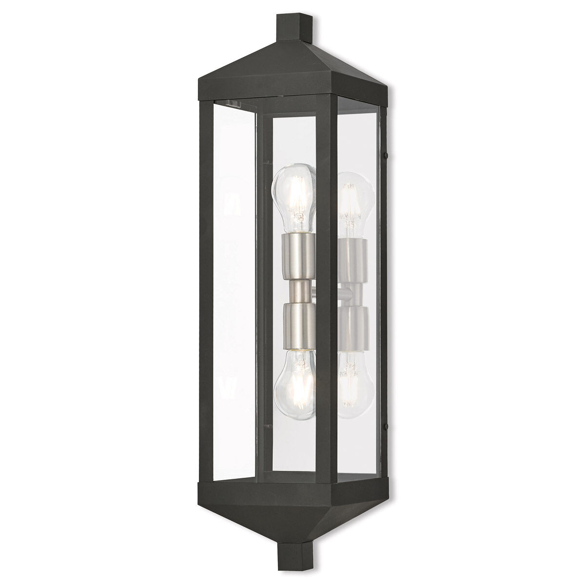 Nyack 2 Light 24 inch Black Outdoor Wall Lantern