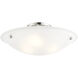 Oasis 3 Light 20 inch Brushed Nickel Semi-Flush Mount Ceiling Light