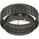Weavington 3 Light 18 inch Black Semi Flush Mount Ceiling Light, Large