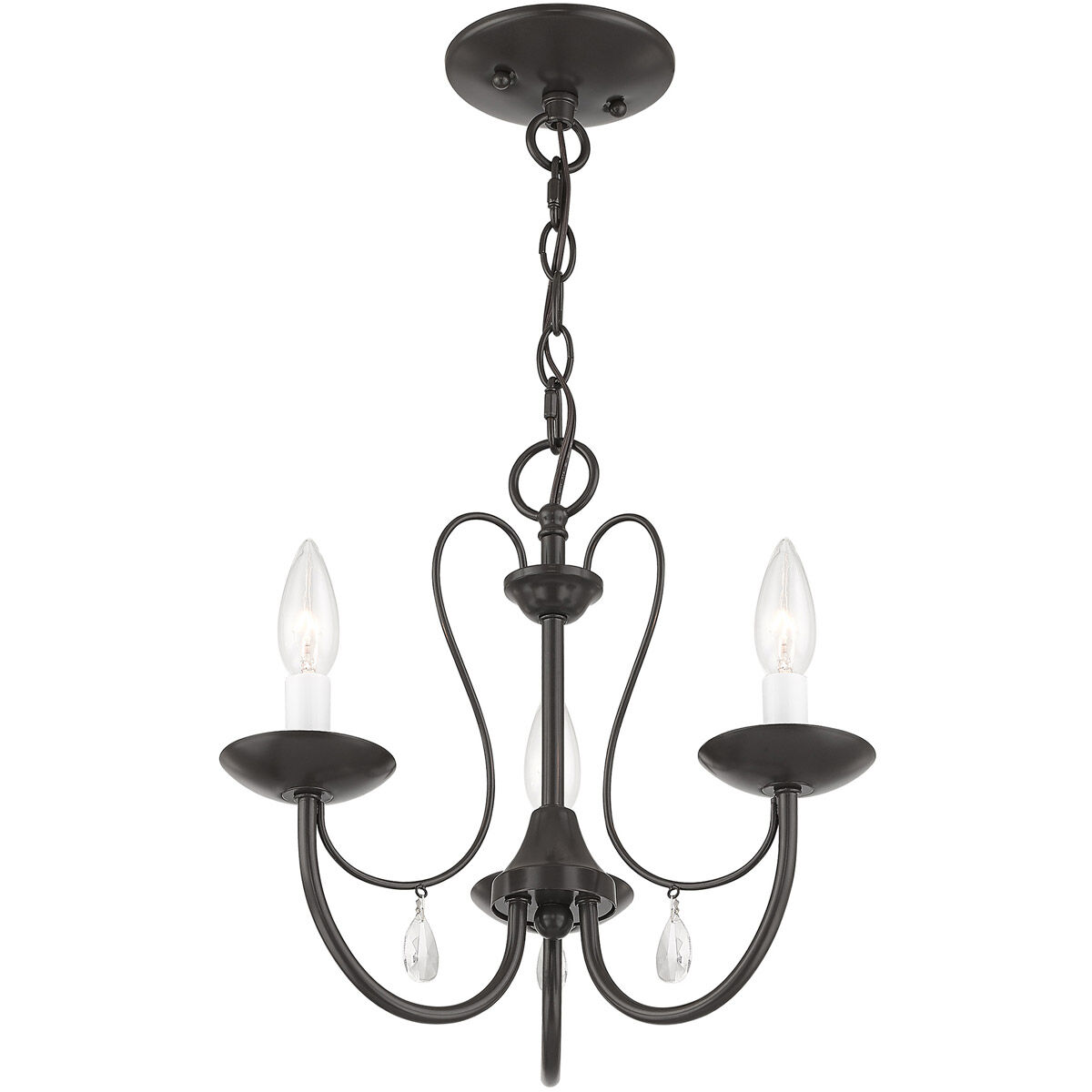 Mirabella 3 Light 14.5 inch English Bronze Chandelier Ceiling Light