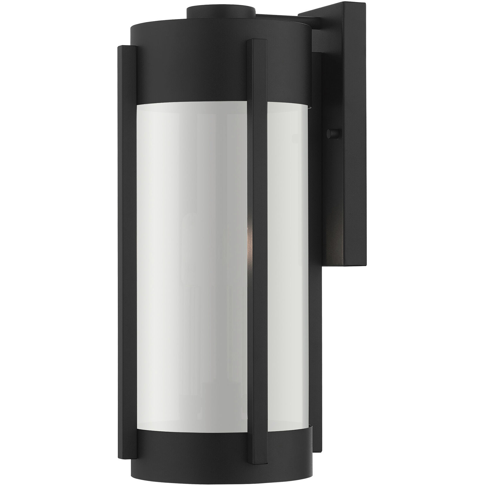 Sheridan 3 Light 19 inch Black with Brushed Nickel Candles Outdoor Wall Lantern