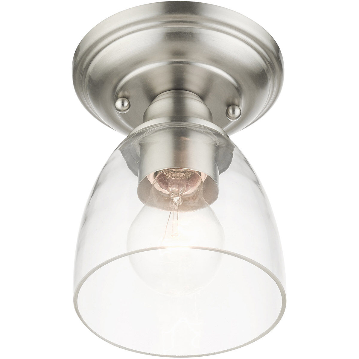 Montgomery 1 Light 5 inch Brushed Nickel Flush Mount Ceiling Light