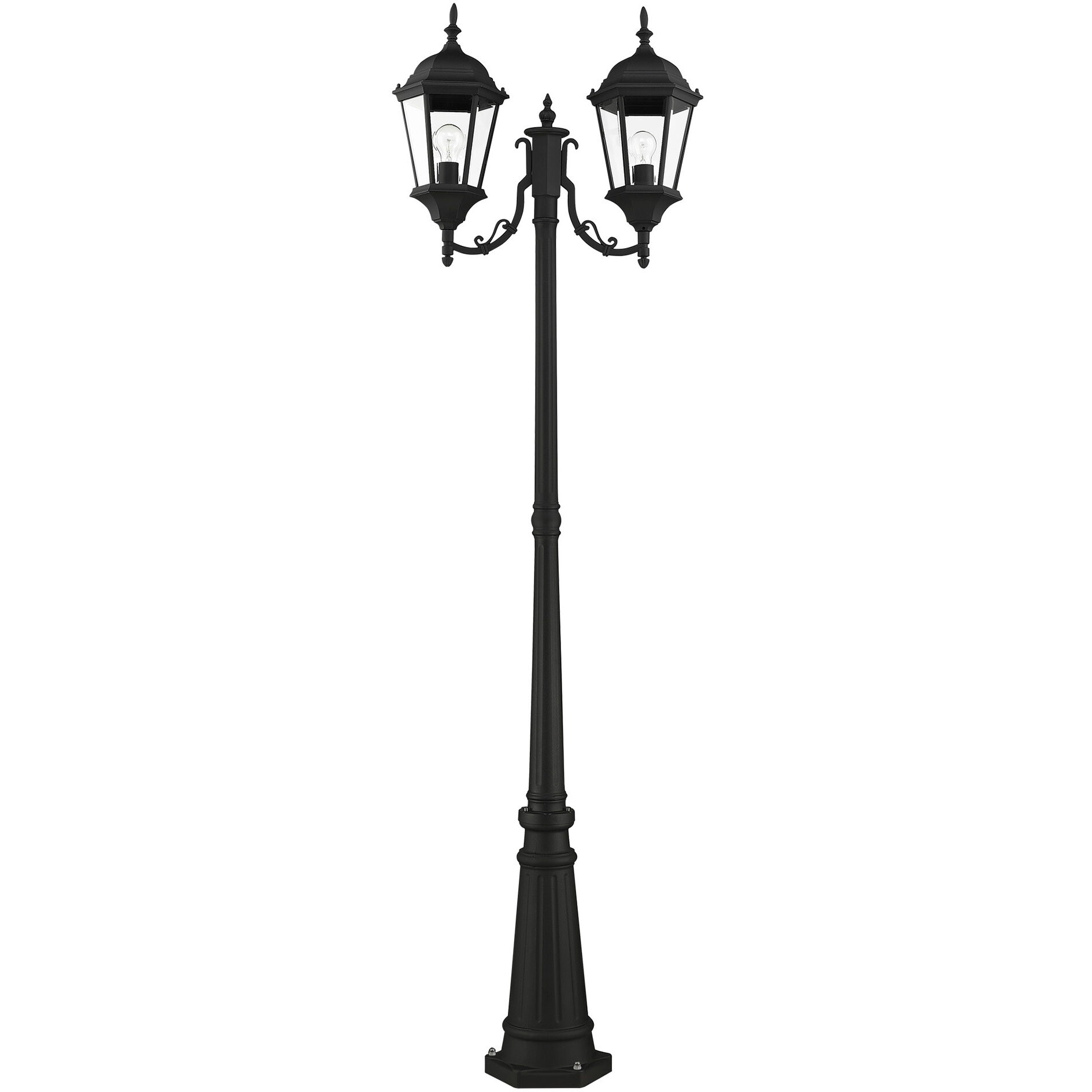 Hamilton 2 Light 86 inch Textured Black Outdoor Post Light