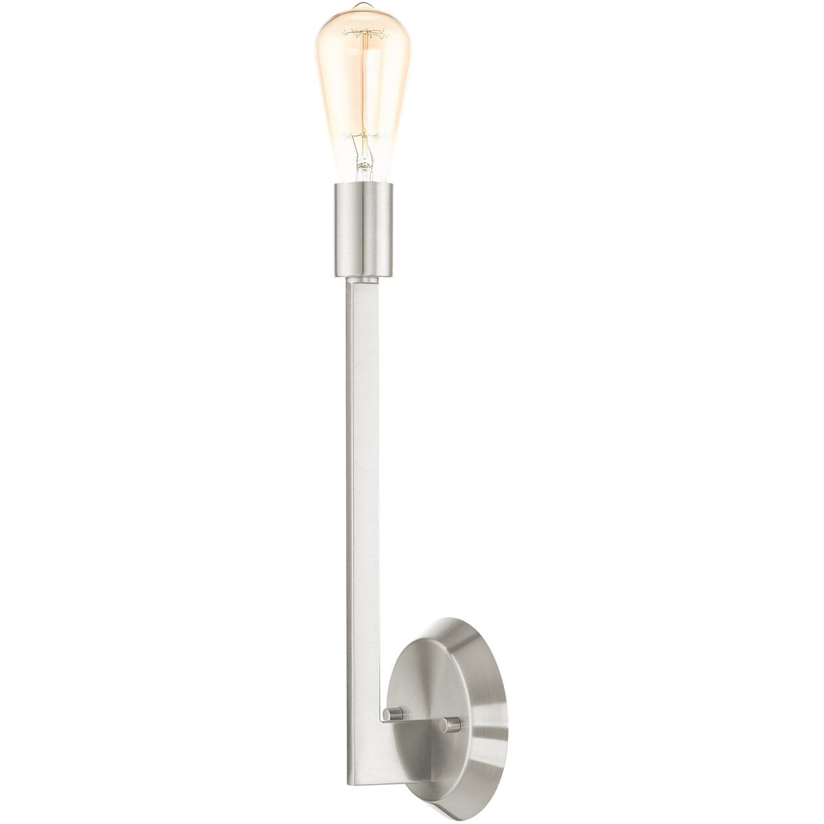 Prague 1 Light 5 inch Brushed Nickel ADA Sconce Wall Light
