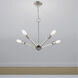 Prague 5 Light 20 inch Brushed Nickel Chandelier Ceiling Light