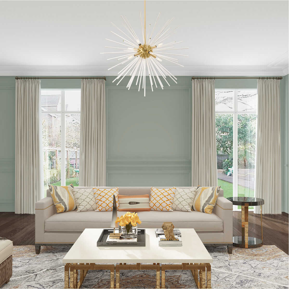 Utopia 8 Light 34 inch Satin Brass Pendant Chandelier Ceiling Light