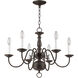 Williamsburgh 6 Light 24 inch Bronze Chandelier Ceiling Light