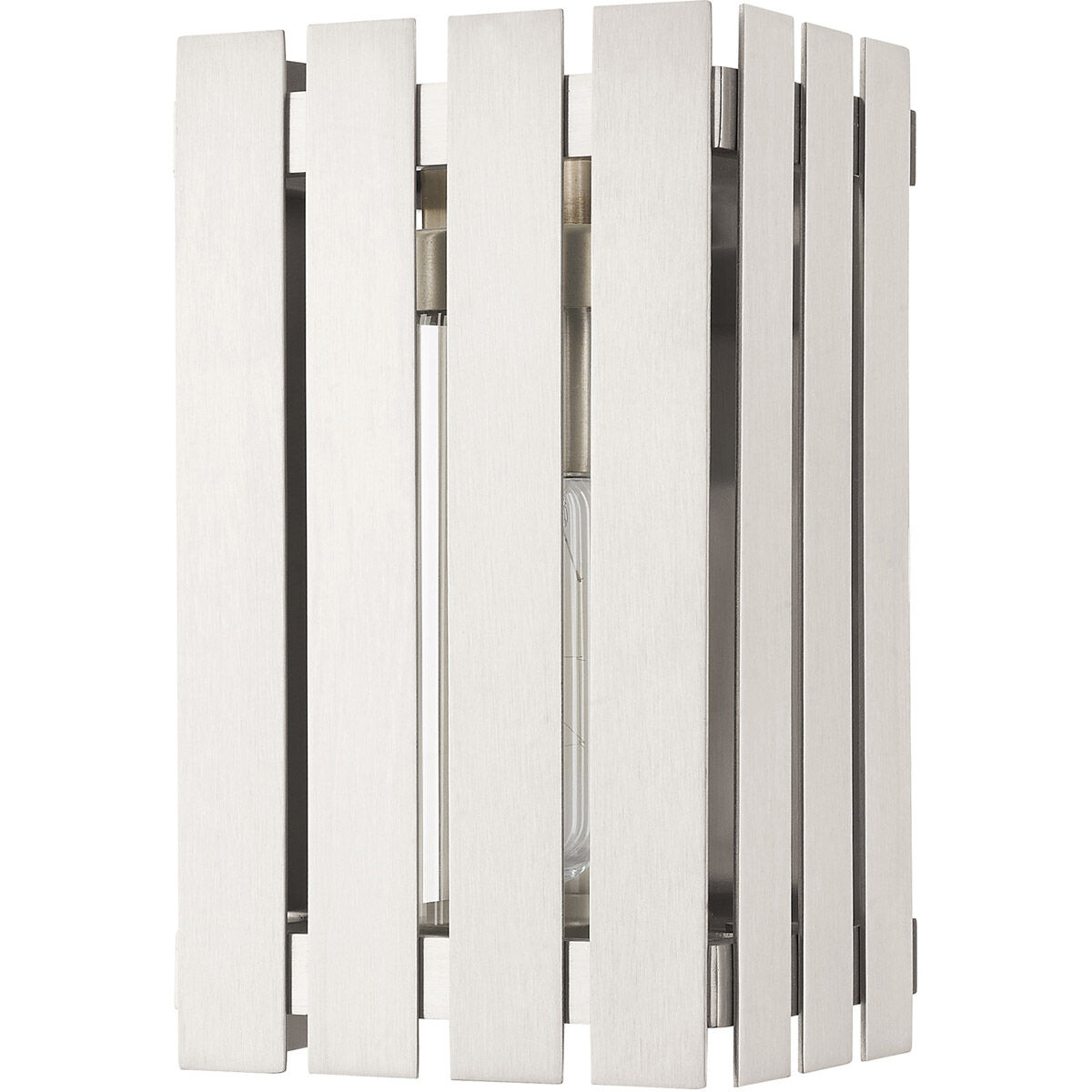 Greenwich 1 Light 10 inch Brushed Nickel Outdoor Wall Lantern