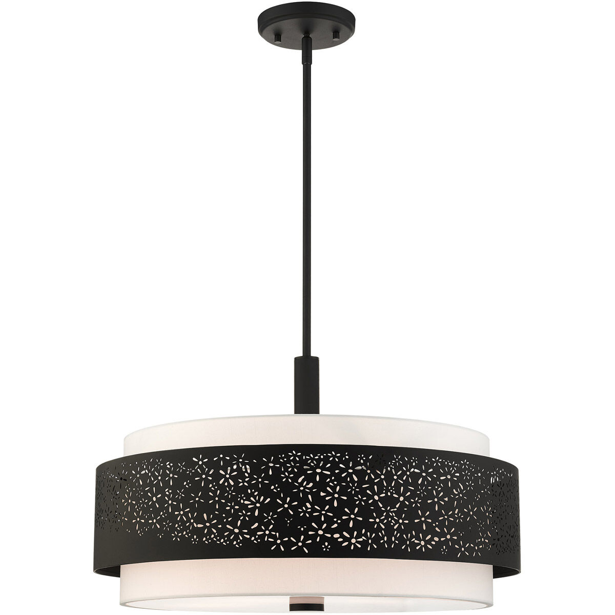 Noria 5 Light 24 inch Black Chandelier Ceiling Light