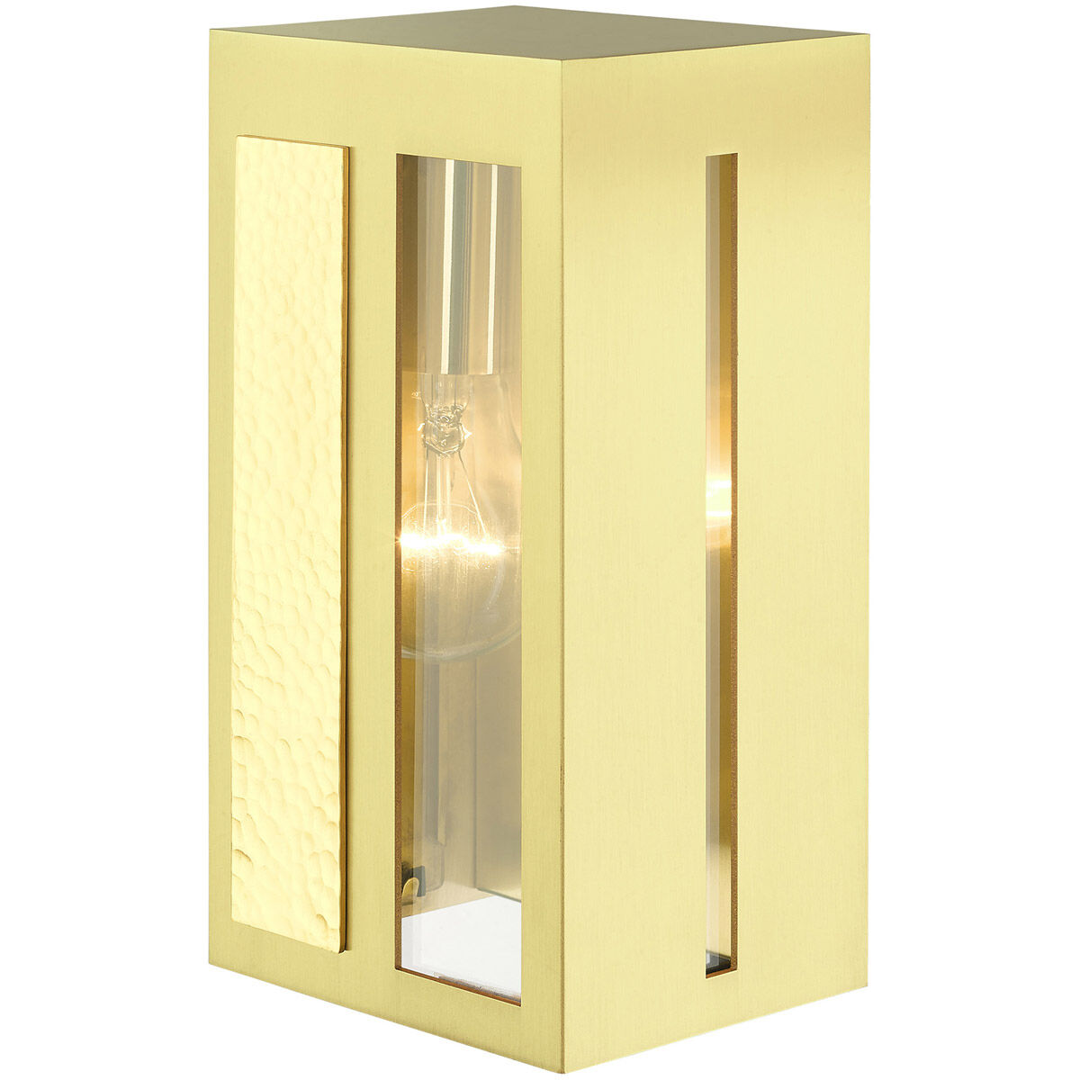 Lafayette 1 Light 9 inch Satin Brass Outdoor ADA Wall Lantern