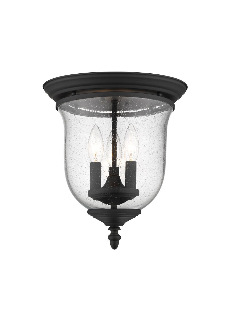Legacy 3 Light 12 inch Black Flush Mount Ceiling Light