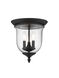 Legacy 3 Light 12 inch Black Flush Mount Ceiling Light