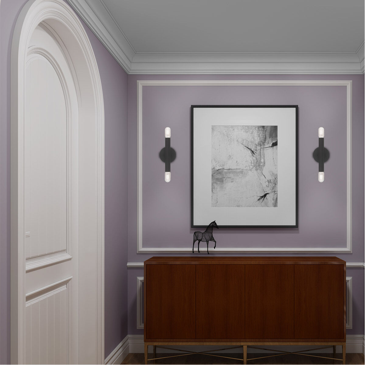 Copenhagen 2 Light 5 inch Black ADA ADA Wall Sconce Wall Light