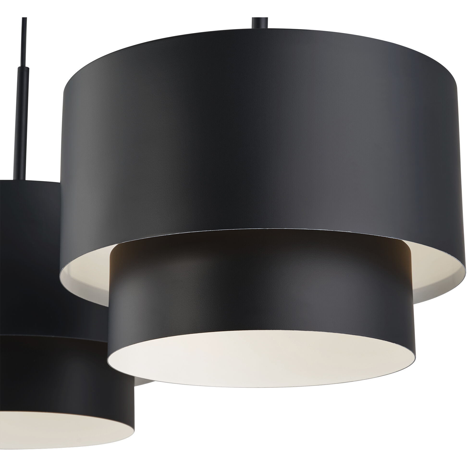 Zolana 3 Light 48 inch Black Linear Chandelier Ceiling Light, Extra Large