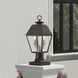 Wentworth 2 Light 17.5 inch Bronze with Antique Brass Finish Cluster Outdoor Post Top Lantern, Medium