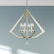 Diamond 6 Light 25 inch Polished Nickel Chandelier Ceiling Light