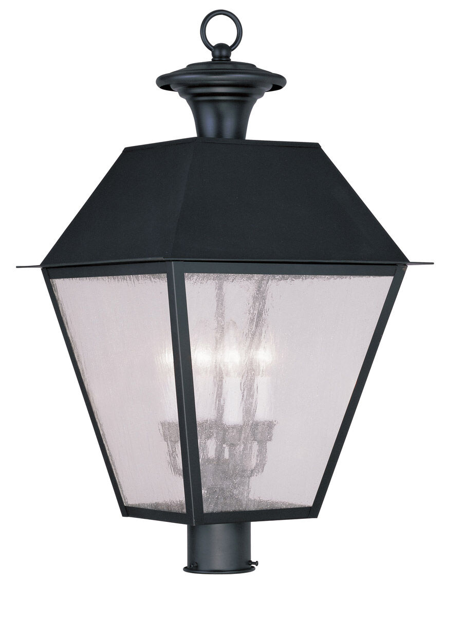Mansfield 4 Light 28 inch Black Outdoor Post Top Lantern