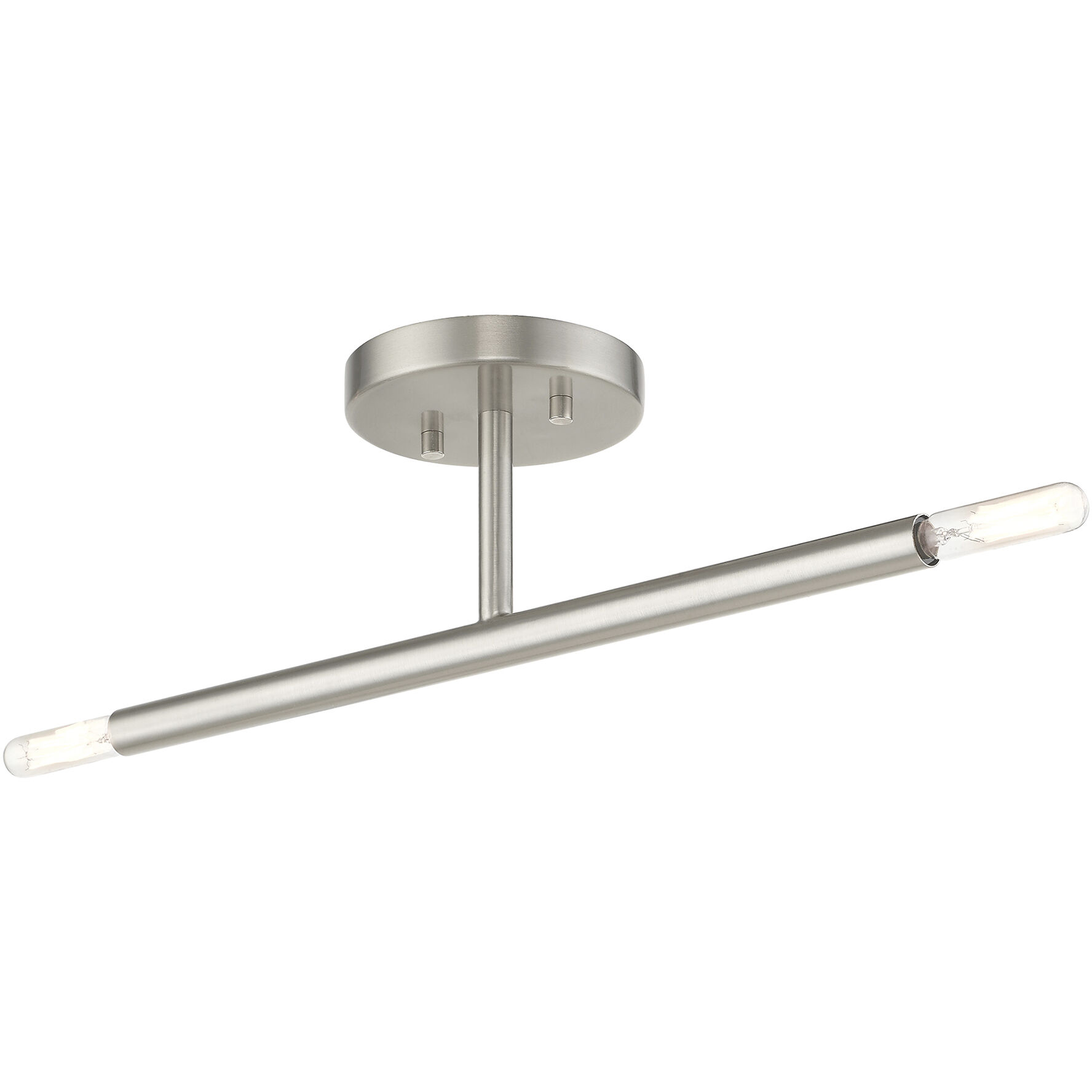 Copenhagen 2 Light 5.13 inch Brushed Nickel Semi-Flush Ceiling Light