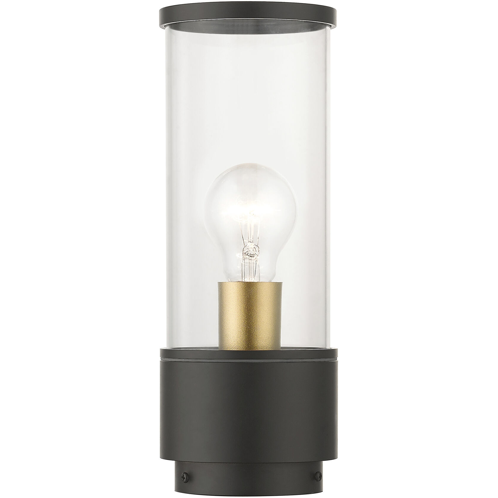 Atlantic 1 Light 11.5 inch Bronze with Antique Gold Finish Accents Outdoor Medium Post Top Lantern