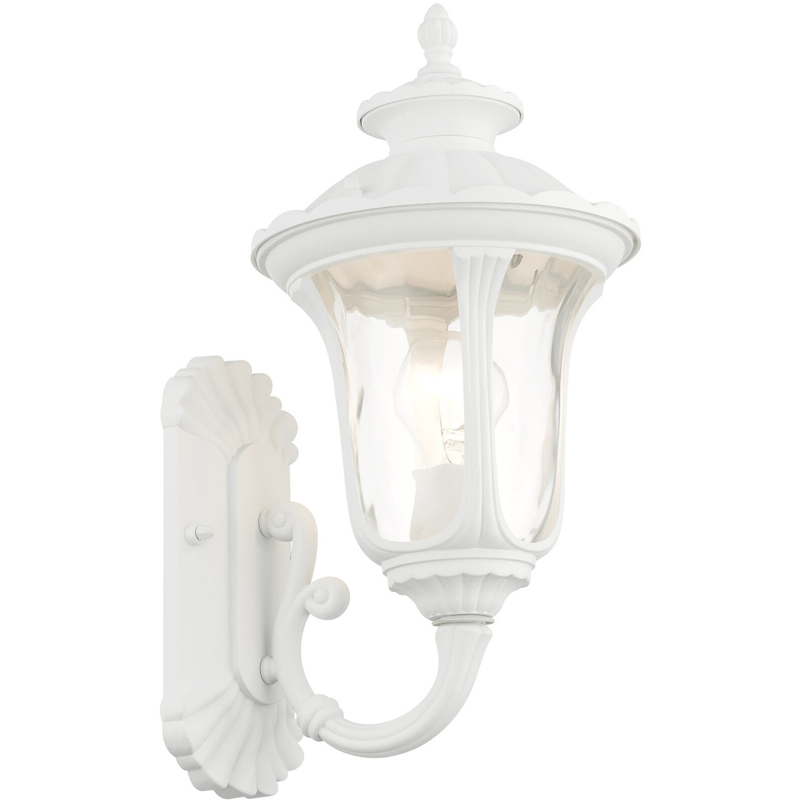 Oxford 1 Light 16 inch Textured White Outdoor Wall Lantern