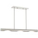 Acra 3 Light 36 inch Brushed Nickel Linear Chandelier Ceiling Light